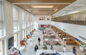 Interior and exterior architectural photography of Allander Leisure Centre by Holmes Miller